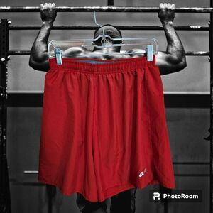 Asics‎ Red Running Shorts with Under Garment Size L